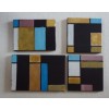 4 CUADROS REVERSIBLES ENSAMBLABLES ORO CRAQUELADO