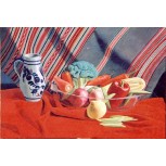 Verduras y manto indígena