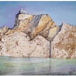 Montaña  con casa