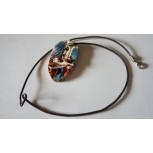 COLGANTE 20  Azul marron y blanco