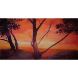 ARBOLES EN UN ATARDECER