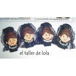 mini broches de mantilla