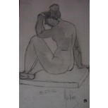 Desnudo Mujer sentada