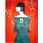 Freeda con vestido verde