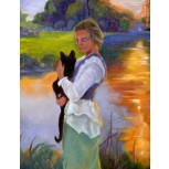 NIÑA CON GATO