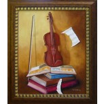Violin sobre libros