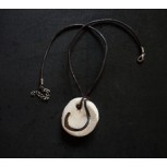 COLGANTE 4 CIRCULAR BLANCO CON RAYA NEGRA