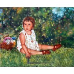 Niña en el prado