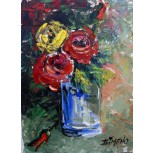 JARRON CON ROSAS