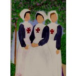 Traje de enfermera de la primera escuela de enfermeras de España,la de Santa Isabel de Hungría