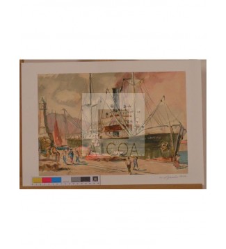 PORT, PESCADORS, BARCELONA 1950