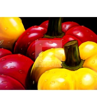 Pimientos amarillos y rojos