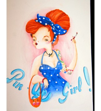 PIN UP PELIRROJA