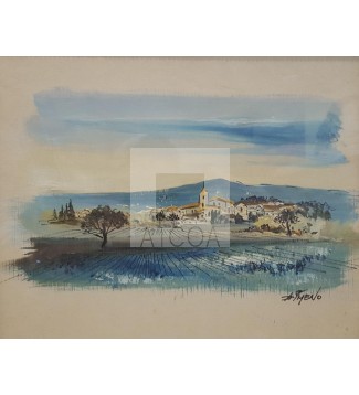 paisaje azul