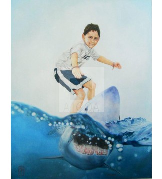 Niño y tiburón ...cuando vencí