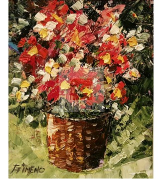 flores co jarron