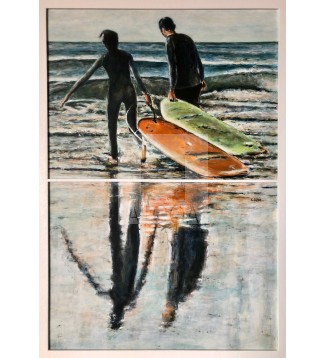 Two surfers