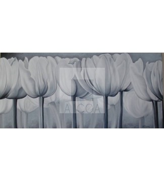 Tulipanes en  Blanco y negro.