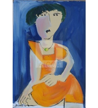 El vestido naranja