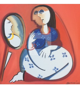 Mujer frente al espejo