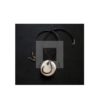 COLGANTE 4 CIRCULAR BLANCO CON RAYA NEGRA
