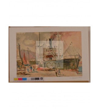 PORT, PESCADORS, BARCELONA 1950