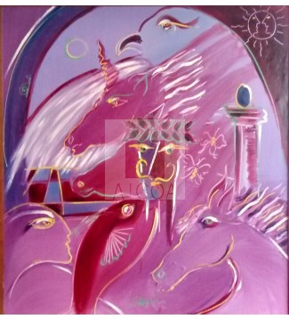 Caballo unicornio de Dalí