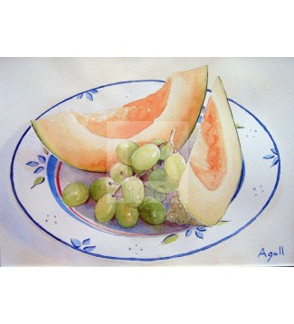 MELÓN Y UVA