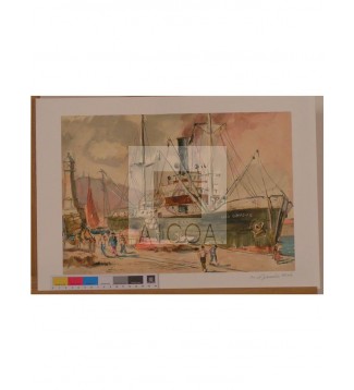 PORT, PESCADORS, BARCELONA 1950