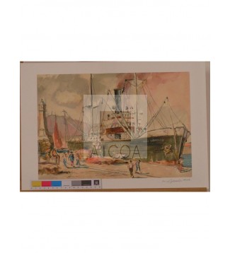 PORT, PESCADORS, BARCELONA 1950