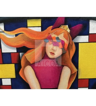 BOMBON EN SILLON DE MONDRIAN 