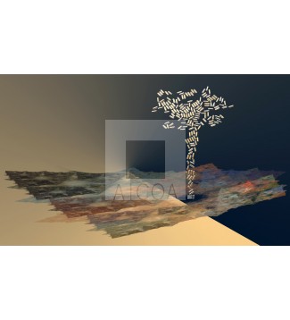 ÁRBOL DE BALAS FLOTANDO SOBRE FRACTAL