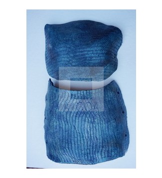 TOP Y FALDA CERÁMICO TEXTURIZADO AZUL COBALTO